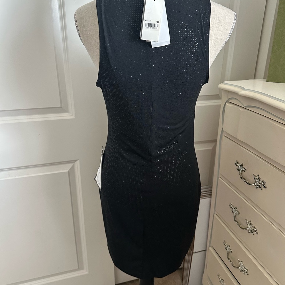Speechless Black Sleeveless Mock Neck Sheath Mini - Picture 2 of 5